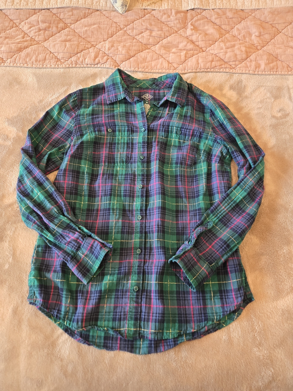 St. John's Bay Plaid Button-Down